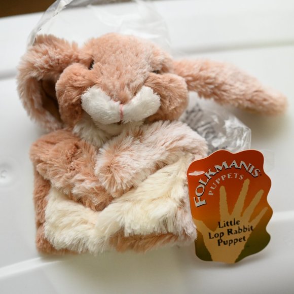 Folkmanis Puppet Little Lop Rabbit Puppet Brand New With Tags - Picture 2 of 6